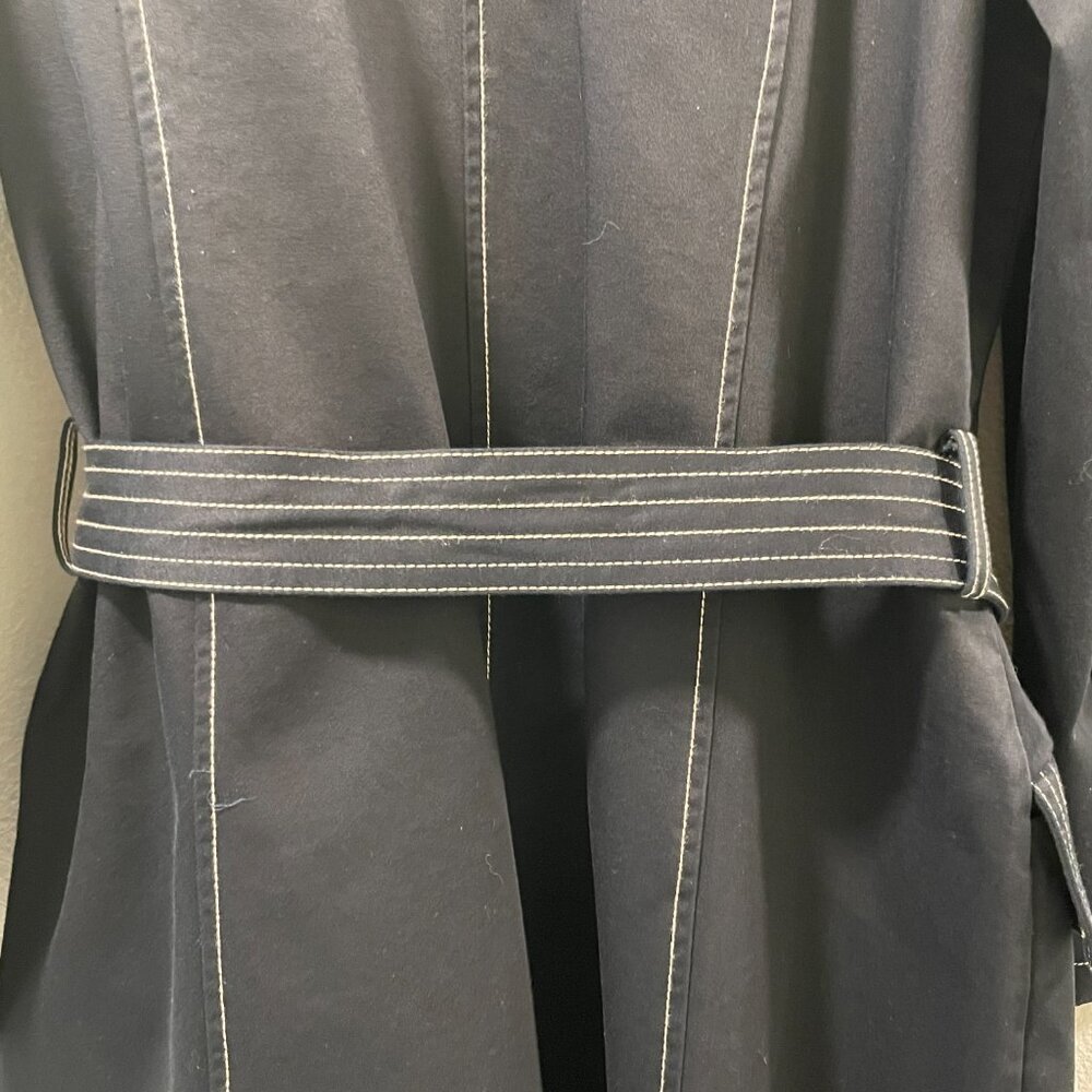 OLD NAVY Vintage (SP06) Trench/Pea Coat Long Sleeve Belted, Black - XXL - Picture 8 of 11